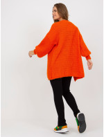 Oranžový chlupatý oversized cardigan OCH BELLA