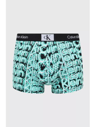 Pánské boxerky 000NB3403A AC5 tyrkys-černo-bílé - Calvin Klein