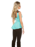 Elegantní top s peplum a krajkou