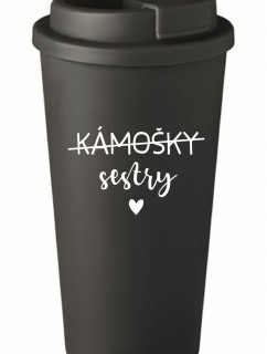 KÁMOŠKY SESTRY - černý termohrnek 475 ml