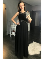 Dlouhé šaty hk1542 černé - YourNewStyle
