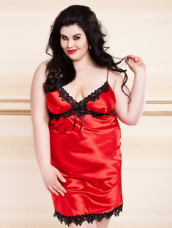 DKaren Plus Size Slip Viola Red