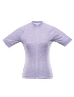 Dámský cyklistický dres s cool-dry ALPINE PRO SAGENA pastel lilac varianta pa