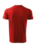 V-neck tričko unisex červená