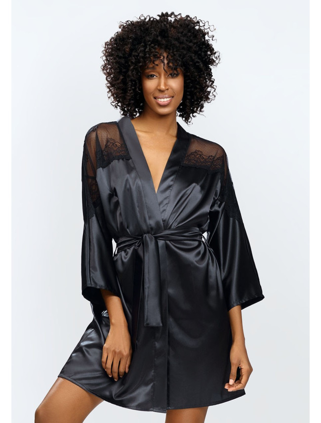 DKaren Housecoat Femi Black