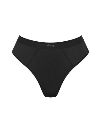 Dámská tanga EVER Ease String - BLACK - černá 0004 - SLOGGI