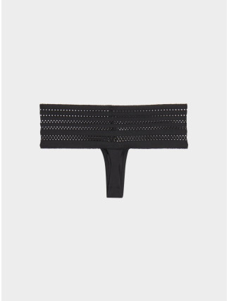 Dámská tanga Cotton Wide thong DK5025 - DKNY