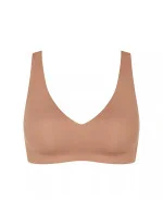 Dámská podprsenka ZERO Feel 2.0 Soft bra - BROWN - sv. hnědá 00CM - SLOGGI