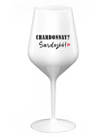 CHARDONNAY? ŠARDOJÓÓ! - biely nerozbitný pohár na víno 470 ml