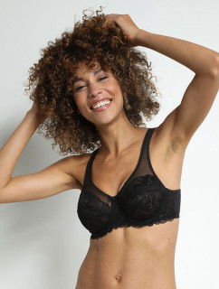 Dámská krajková podprsenka DIM GENEROUS ESSENTIEL UNDERWIRE BRA - DIM - černá