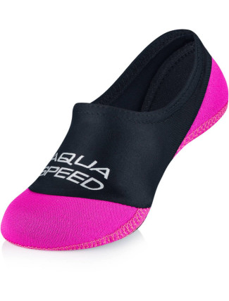 AQUA SPEED Ponožky na plavání Neo Black/Pink Pattern 19