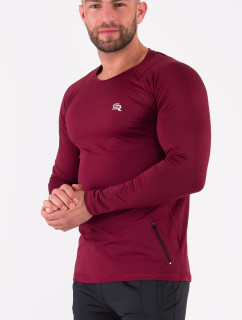 Rough Radical Tričko Vital Zip Ls Burgundy