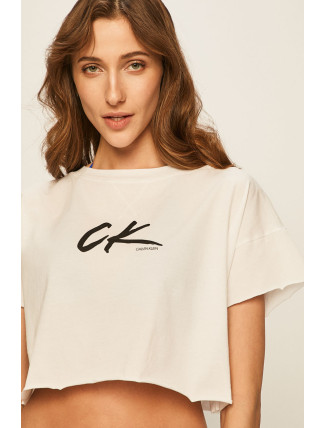 Plážový top KW0KW01006-YCD bílá - Calvin Klein