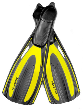 AQUA SPEED ploutve se šnorchlem Hydro Yellow Pattern 18