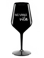 (NE)VINNÁ VÍLA - čierny nerozbitný pohár na víno 470 ml