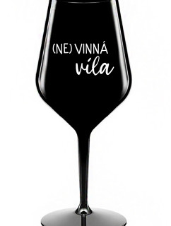 (NE)VINNÁ VÍLA - čierny nerozbitný pohár na víno 470 ml