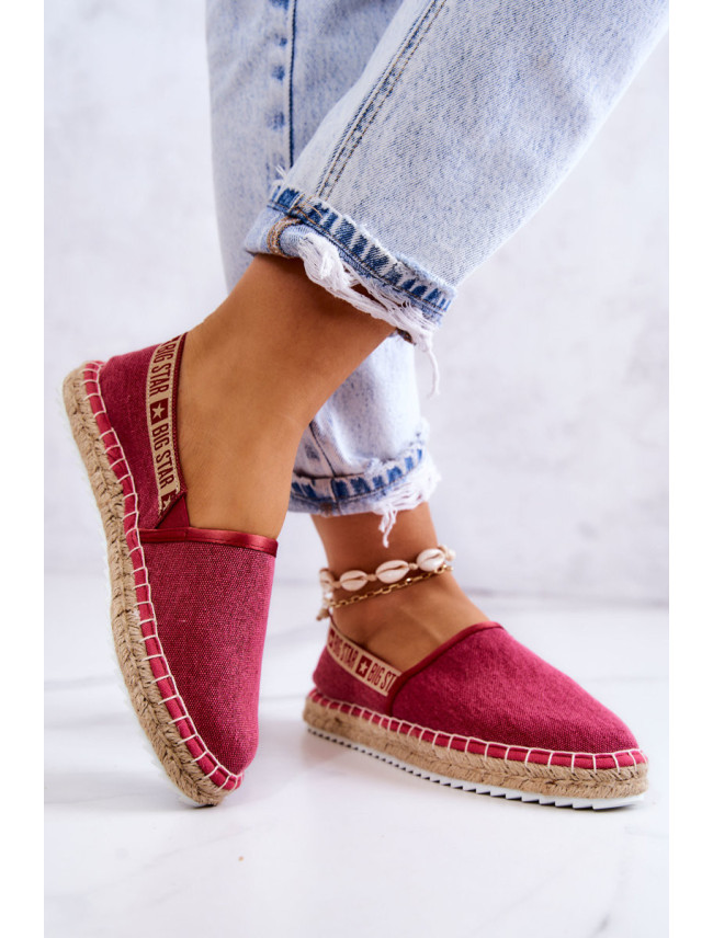 Dámské espadrilky Slip-on Big Star - tmavě růžové