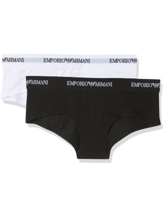 Kalhotky 2pcs 163263 CC317 00911 černobílá - Emporio Armani