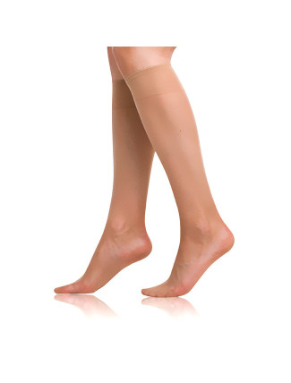 Silonkové podkolenky FLY KNEE HIGHS 15 DEN - BELLINDA - almond