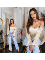 Sexy korzet Koucla Corset Top off-shoulder Satin Look