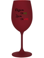 NEJSEM ONLINE JSEM ONWINE - bordo sklenice na víno 350 ml