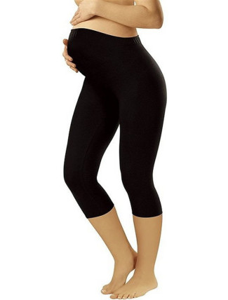 Těhotenské legíny Leggins short black - ITALIAN FASHION