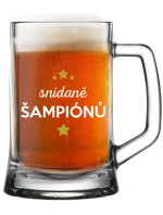 SNÍDANĚ ŠAMPIÓNŮ - pivní sklenice 0,5 l