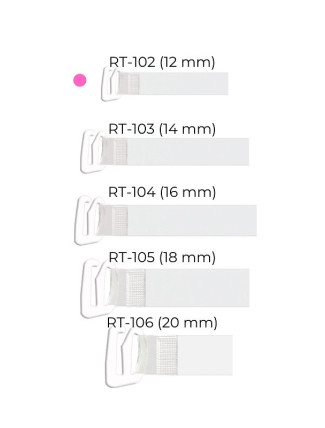 Silikonová ramínka Julimex s kovovými háčky RT 102 12 mm