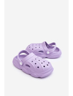 Dětské pěnové pantofle Crocs fialove Cloudy