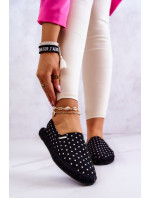 Dámské módní espadrilky Polka Dots Big Star - černé