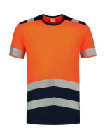 T-Shirt High Vis Bicolor tričko unisex fluorescenční oranžová