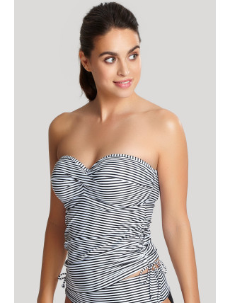 Vrchní díl plavek Swimwear Anya Stripe Bandeau Tankini black/white SW0891