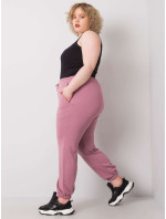 Tmavě růžové tepláky Ainhoa plus size