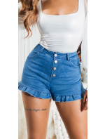 Sexy Demin Highwaist Shorts with Buttons