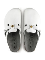 Pánské dřeváky Birkenstock Boston ESD White z přírodní kůže pro zdravotníky regular wide (0061370)