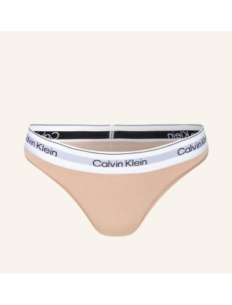 Dámské tanga QF7050E 7NS béžová - Calvin Klein