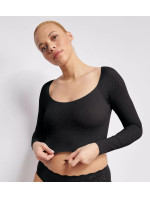 Dámský top ZERO Feel Bliss Top Long Sle. - BLACK - černý 0004 - SLOGGI