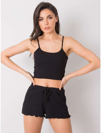 RUE PARIS Černý crop top