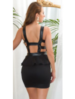 Sexy Club-minidress backless with peplum