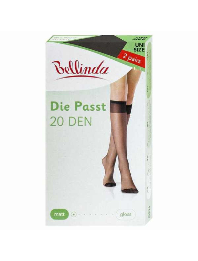 Dámské matné silonkové podkolenky DIE PASST KNEE-HIGHS 20 DEN - BELLINDA - černá