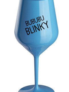 BUBUBUBLINKY - modrá nerozbitná sklenice na víno 470 ml