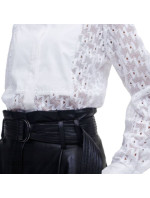 Karl Lagerfeld KL Monogram Lace Bib Shirt W 220W1600