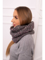 KN16 Dámský snood grafit+fuchsie