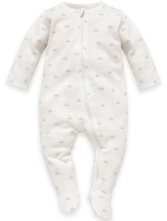 Pinokio Lovely Day Babyblue Overall Zipped Ecru/Cars Pattern