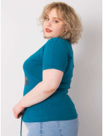 Modrá halenka plus size s kamínky Luce