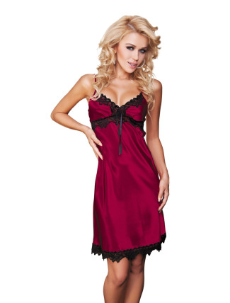 DKaren Plus Size Slip Viola Crimson