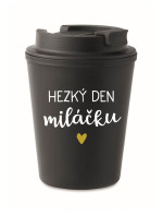 HEZKÝ DEN MILÁČKU - černý termohrnek 300 ml