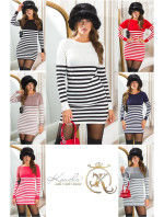 Sexy KouCla sweater/dress striped with buttons