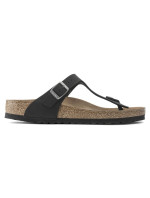 Birkenstock Gizeh Birko-Flor women's Narrow Black žabky pro úzkou nohu vegan black (1020487) dámské