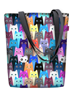 Bertoni Plátěná taška Sunny Meow Multicolour